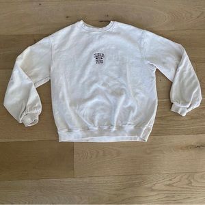 Urban Outfitter's Colorado Springs Crewneck Sweater In Cream and Brown